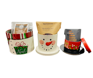 Cheerful Snowman Gift Basket With Locally Made Gifts