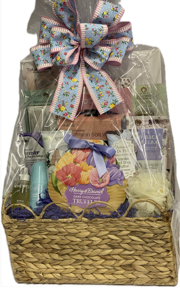 Lavender Bliss Spa Retreat Gift Basket