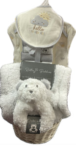 Newborn Gift Set in Keepsake Willow Carriage