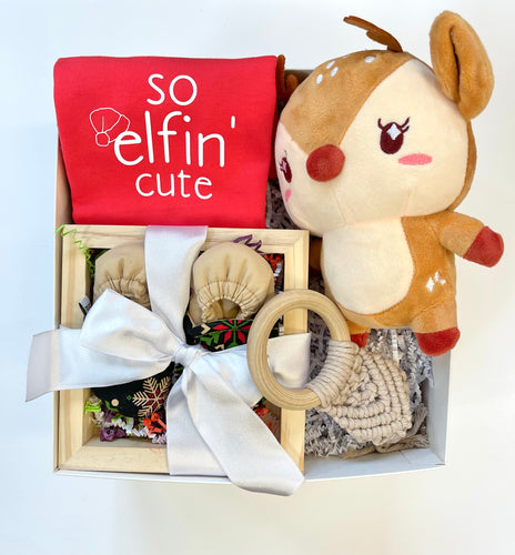 Santa's Elf Gift Basket With Cute Gifts For Christmas