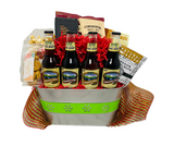Snowflakes and Sodas Gift Basket With Soda, Nuts, Caramel Corn